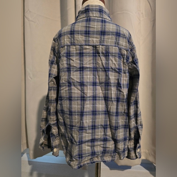 OshKosh B'gosh Blue and Gray Casual Button Down Shirt - Picture 4 of 5